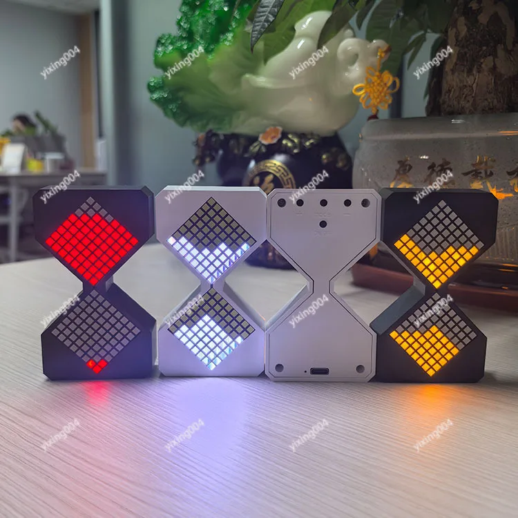 Timing 3D Hourglass LED Lamp Soft Glow USB Night Light For Room Atmosphere Decor