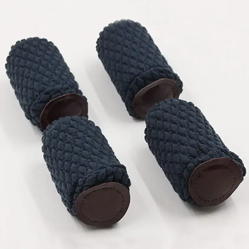 4 Pcs/set Reduce Noise Knitting Anti-slip Furniture Socks Reliable Thicken Floor Protector Solid Chair Legs Table