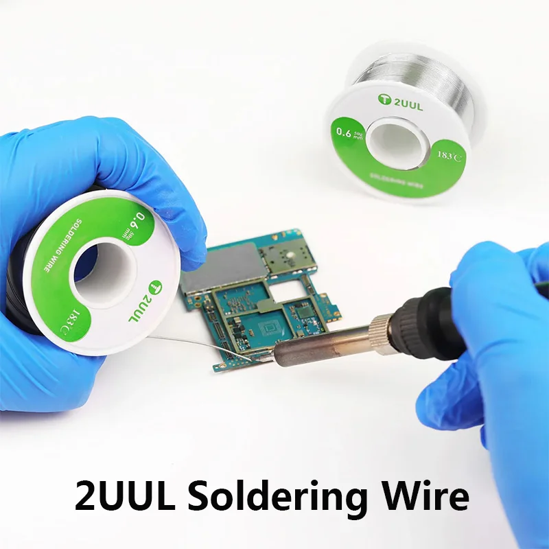 

2UUL SC31 SC32 Soldering Wire 183°C Low-Temperature 50g Lead-Free Rosin Core Solder for Electronics, PCB Repair, Electrical Work