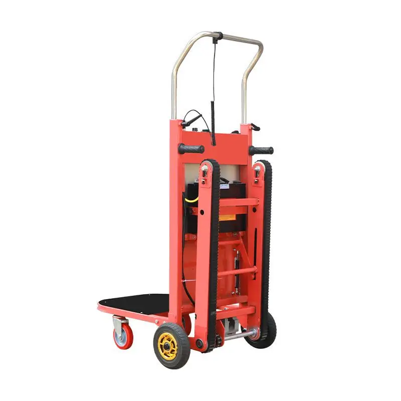 Foldable silent electric crawler climbing machine Dual battery crawler climbing car Up and down stairs Pull goods truck