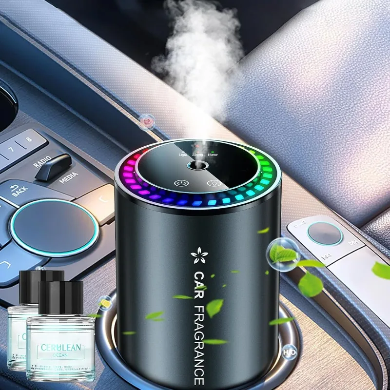 

Smart Car Air Freshener Diffuser Waterless Car Diffuser for Essential Oils Star Projector Auto Music Rhythmic Light for Cars