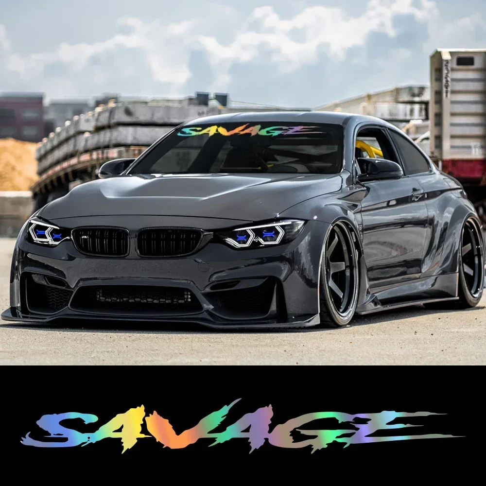 وحشية زجاج سيارة كول نمط ملصق السيارات الجسم النافذة الخلفية ديكور ذاتي الصنع بولي كلوريد الفينيل الفينيل فيلم العالمي ملصق سيارة ضبط الملحقات #1