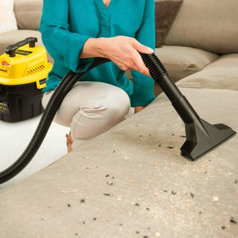 Wet/Dry, 3 Gallon, 3 Horsepower, Portable Car Vacuum, 3.0 HP AC, Black+Yellow, VERSATILE & POWERFUL, FARTHER CLEANUP