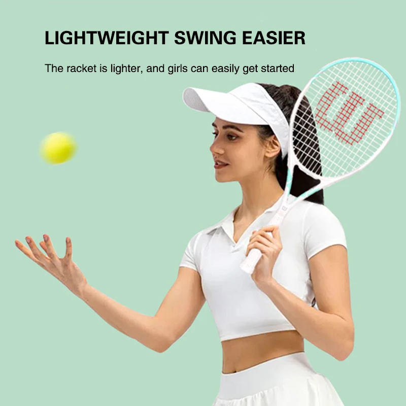 WILSON Original Tennis Rackets Single Play with Line Self-Practice Professional Beginner Elastic Tennis Racket Men Women Racket