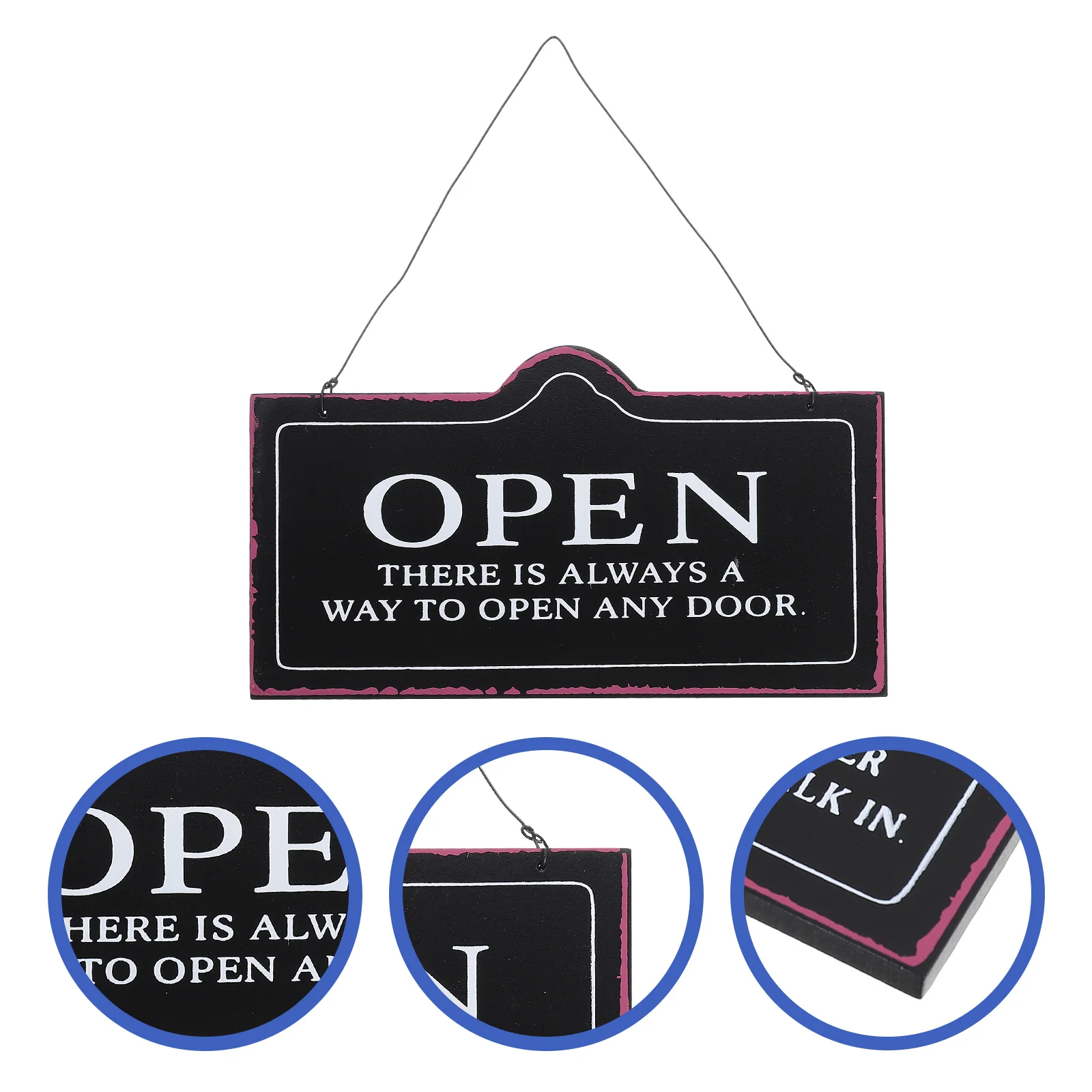 

Double Sided Decorative Open Open Closed Sign Decorative Hanging Retro Closed Sign Plate Store Accessory