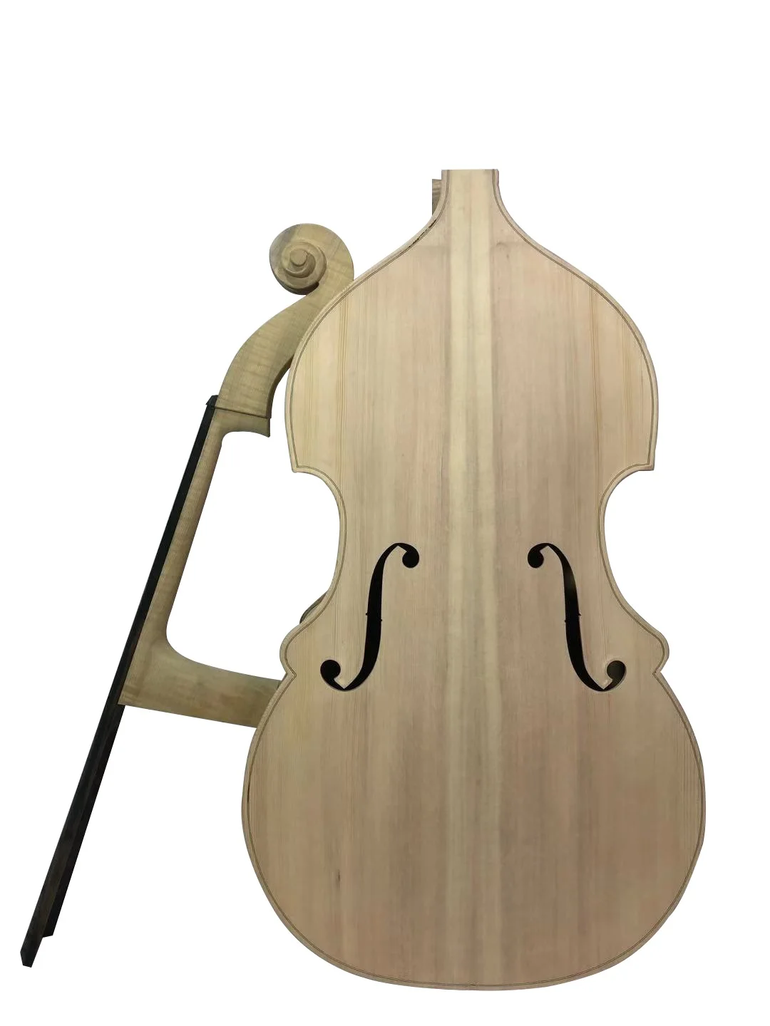 Special-Shaped upright Bass Body, New 3, 4, Not Complete the Special Shaped Hand-made maple back, spruce top