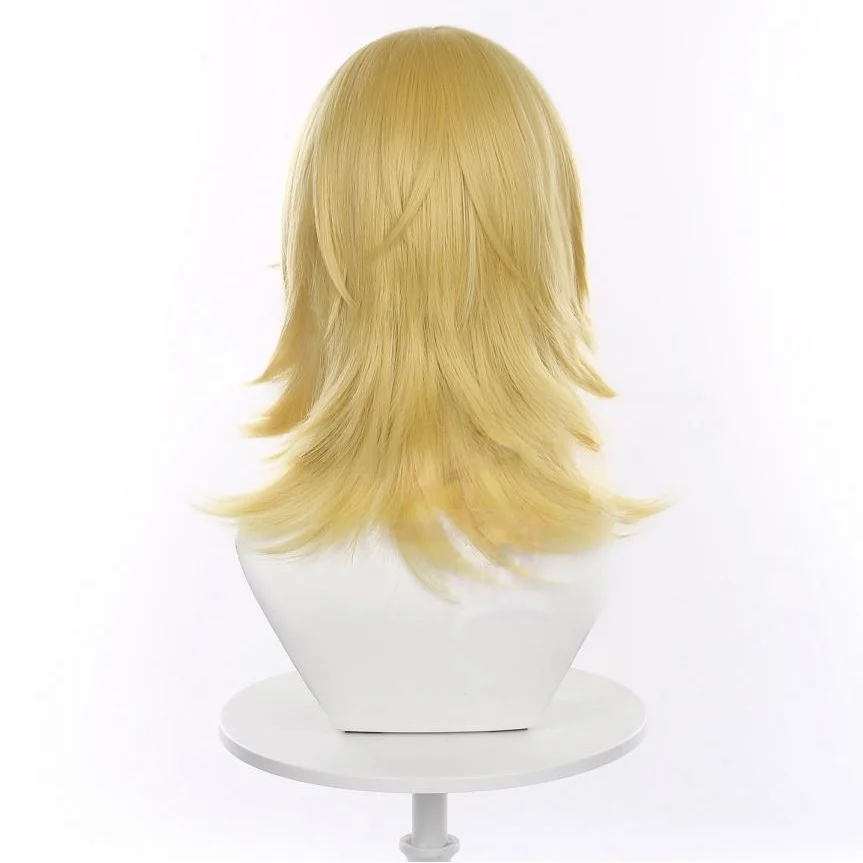 STEEL BALL RUN SBR Johnny Joestar wig JoJo Bizarre Adventure Cosplay Joe Kid wig blonde Yellow hair Halloween Party + Wig Cap