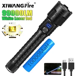 1000000LM Ultra Powerful Flashlight Zoom 5000M Long Range Torch High Power Led Flashlights Rechargeable Strong Tactical Lantern