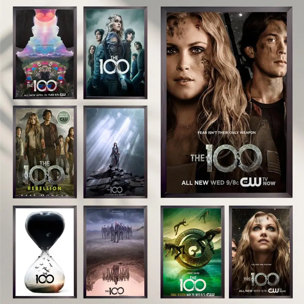 T-The 100er S-Season TV-Serie Vintage-Poster, HD, vielseitig, wasserfest, Wanddekoration, selbstklebend, perfekt für jeden Raum und ideales Geschenk