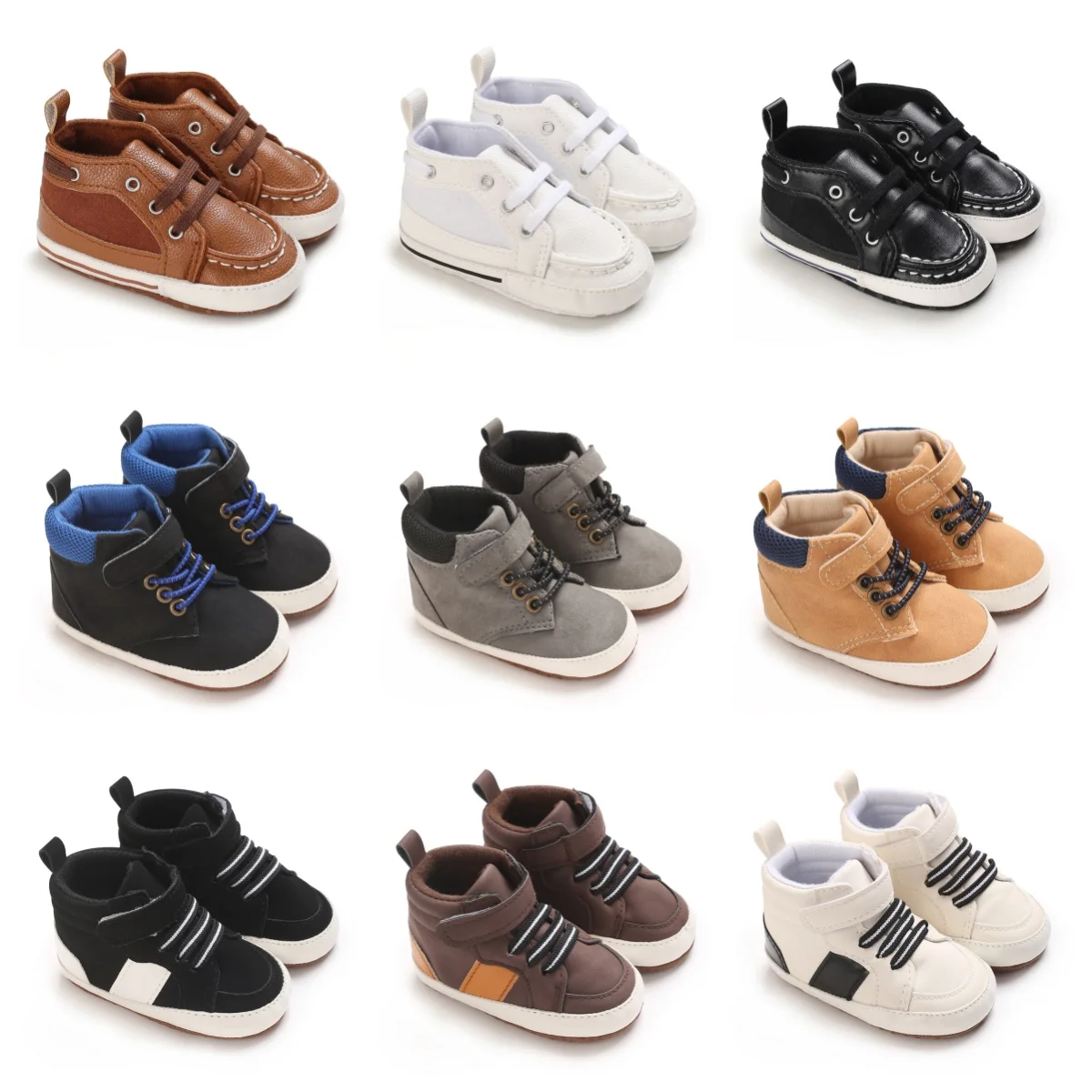 

Spring and Autumn New Mid Top Comfortable Soft soled Cloth Shoes · Newborns' Pre step Learning Shoes