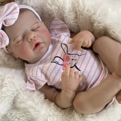 50cm Sleeping Alexis Bebe Reborn Girl With Painted Hair Waterproof Body With Visible Veins Skin Lifelike Real Reborn Dolls