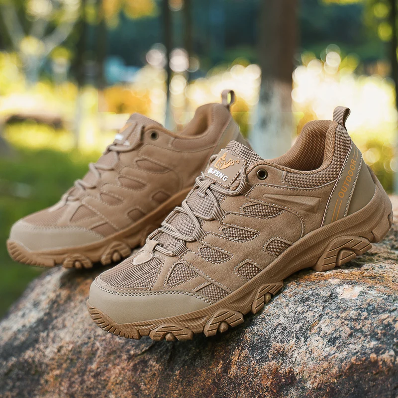 

2025 Новая высококачественная мужская уличная водонепроницаемая обувь для альпинизма, износостойкая и нескользящая походная обувь с низким берцем, повседневная обувь