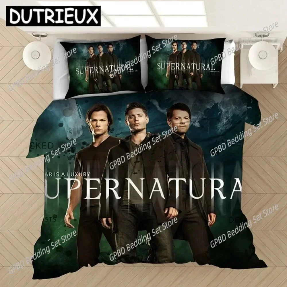 Supernatural TV Series Sam Dean Bedding Set Bedroom Soft Modern Bedspreads Comefortable Duvet Cover Quilt Cover And Pillowcase