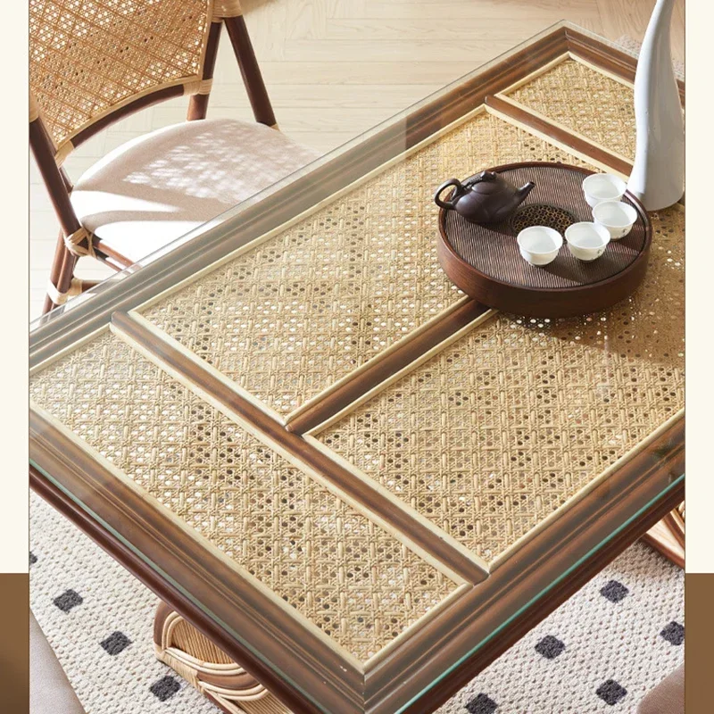 Modern Living Room Dining Tables Kitchen Wooden Meeting Office Dining Tables Minimalist Design Home Furniture Mesa Comedor LLDT image 5