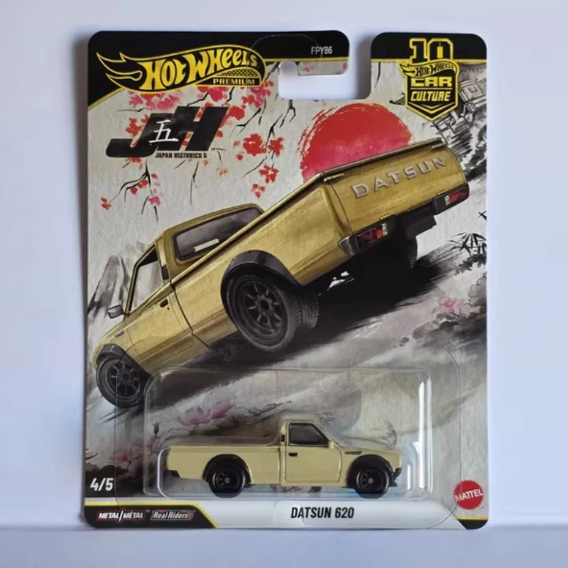 Hot Wheels Premium 2026 Car Culture Japan Historics 5 Hotwheels 2026 1/64 Car Model Children Toys Datsun 620 Boys Kids Toys Gift
