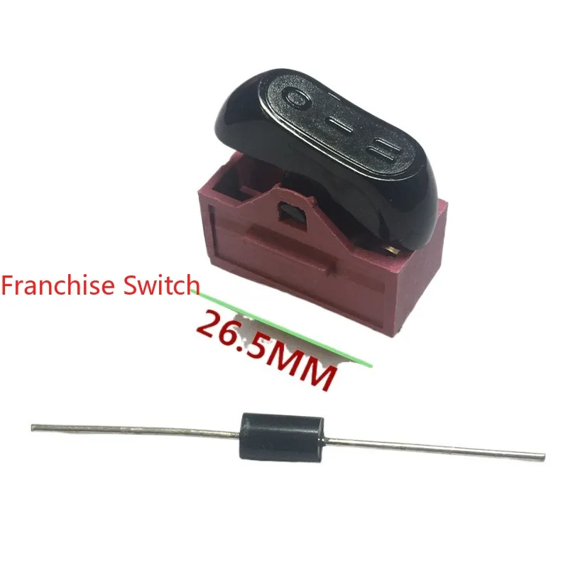 10PCS Electric Hair Dryer Switch Accessories, Boat Type Rocker    3Feet Red Third Gear  Salon Power 