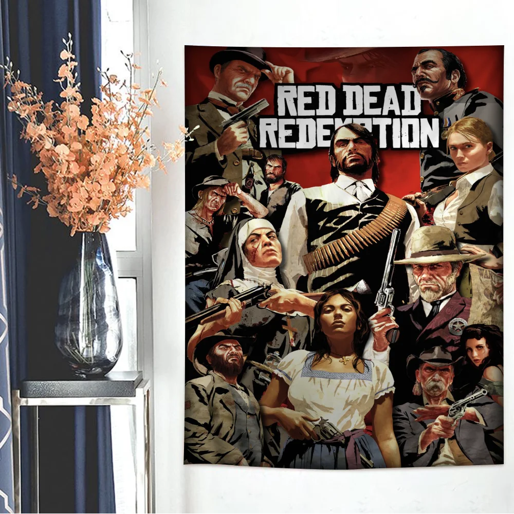 Popular Game Red Dead Redemption Wall Tapestry Home Decoration Hippie Bohemian Decoration Divination INS Home Decor