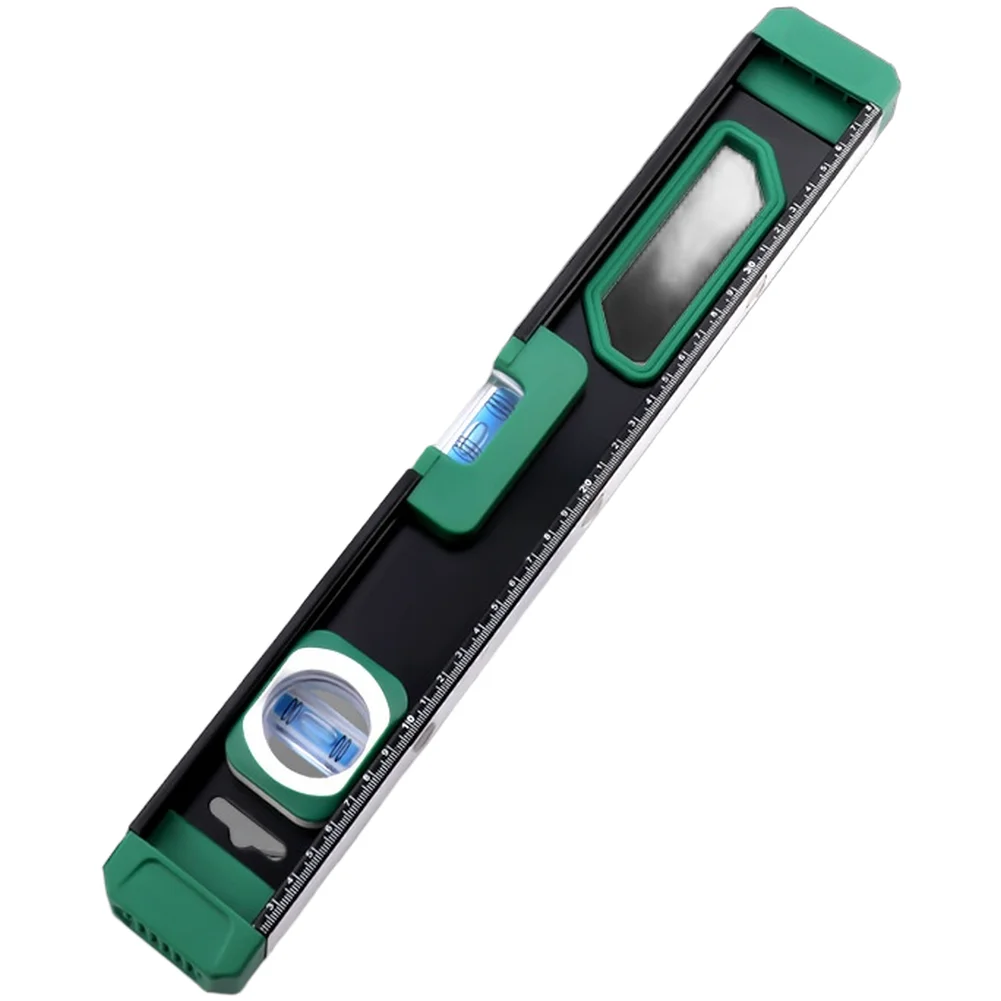 Cast Aluminum Magnetic Level Ruler with Accurate Bubble Vial and Protective Rubber Ends for Metal Surfaces 300mm