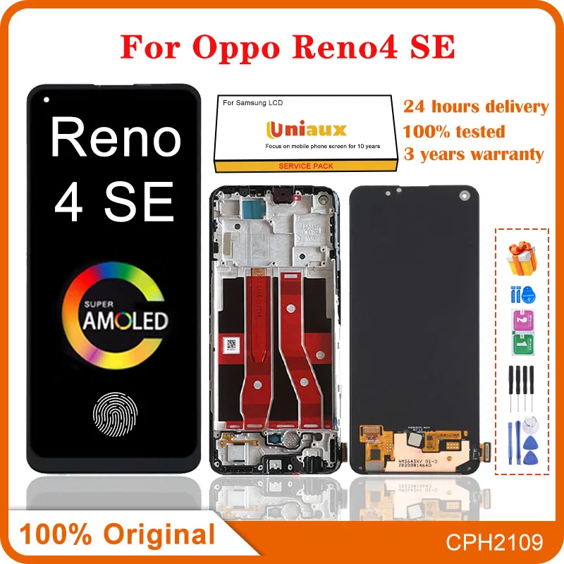 

6.43" AMOLED For OPPO Reno4 SE Reno 4 SE PEAT00 PEAM00 LCD Display Touch Screen Digitizer Assembly Replacement