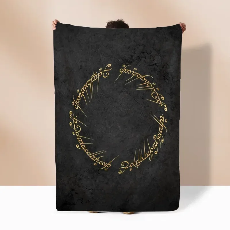 The Lord of the Rings Fleece Throw Blanket for Sofa Decoration Bed Blankets King Size Home Interior Knitted Plaid Luxury Bedd@0￥