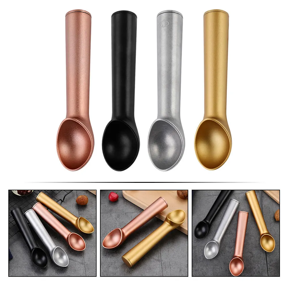 

4 Pcs Ice Cream Melon Baller Professional Scoop Small Dessert Spoon Scoops Non Stick