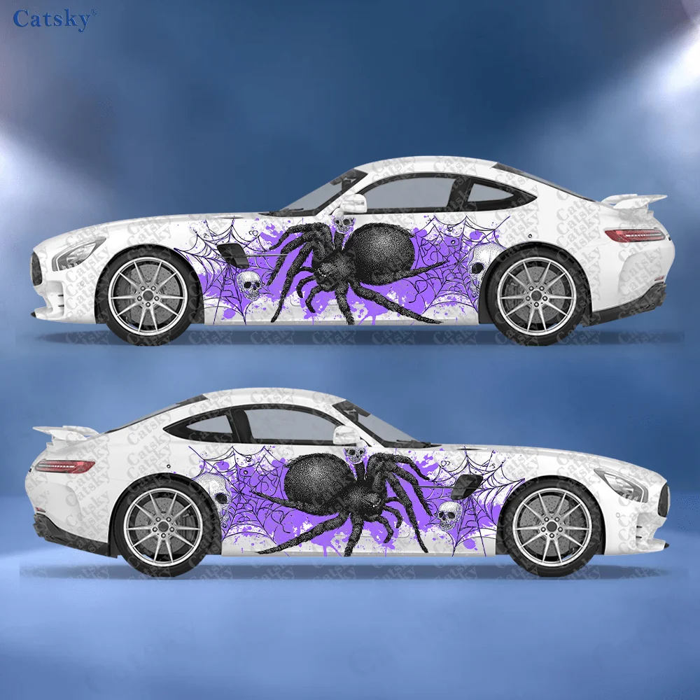 Colorful Spider Skeleton Splash Decals, Durable, Fade-Resistant, Easy to Install and Remove