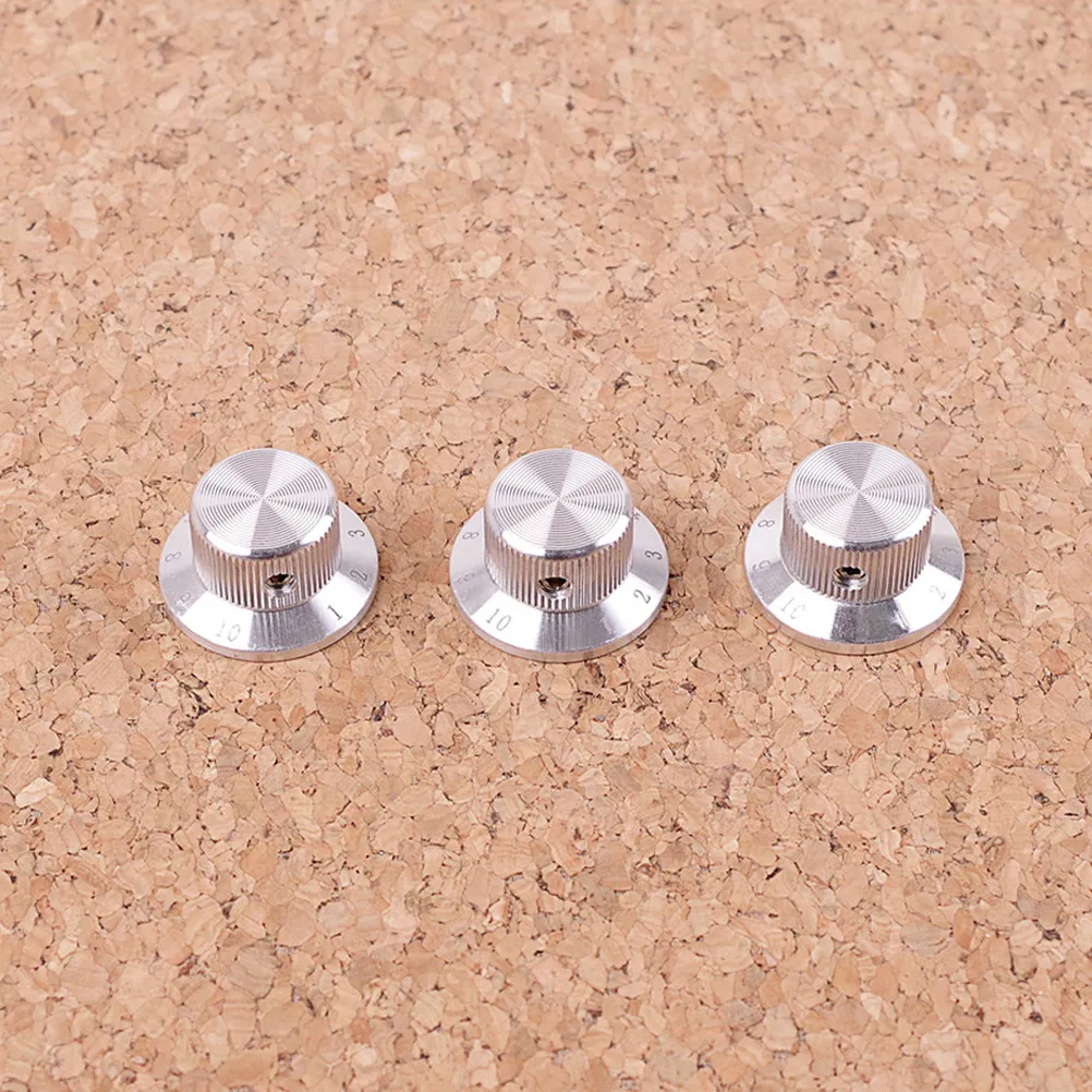 

3Pcs Round Control Knob for Guitar Metal Tone Volume Knobs Wear Resistant Fit Electric Instrument Upgrades Tone Control Knob