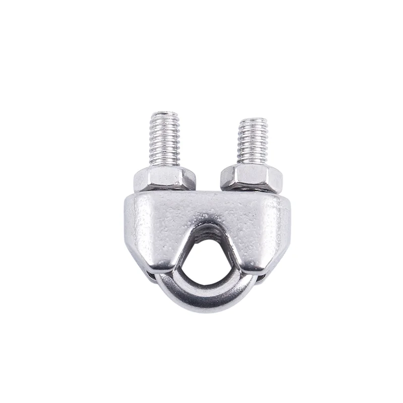 12Pcs Stainless Steel Cable Clip Saddle Clamp For 5/32 Inch 4Mm Wire Ropes-A78G