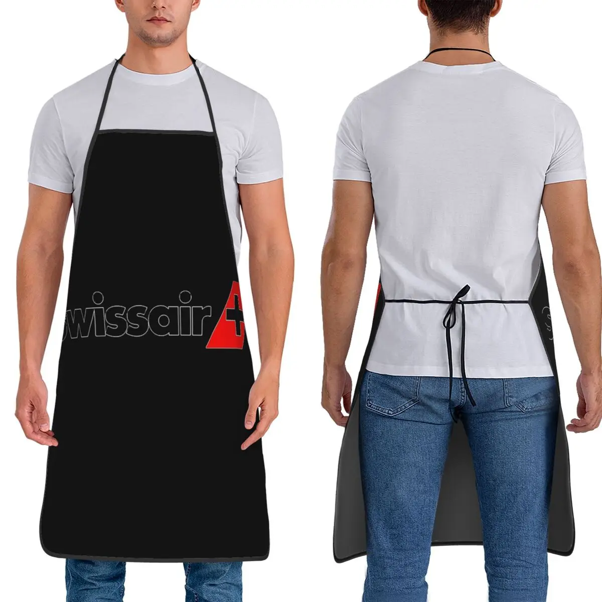 

Фартук Swissair для шеф-повара, приготовления пищи, выпечки, нагрудник без рукавов, кухонный фартук для чистки для женщин и мужчин, живопись
