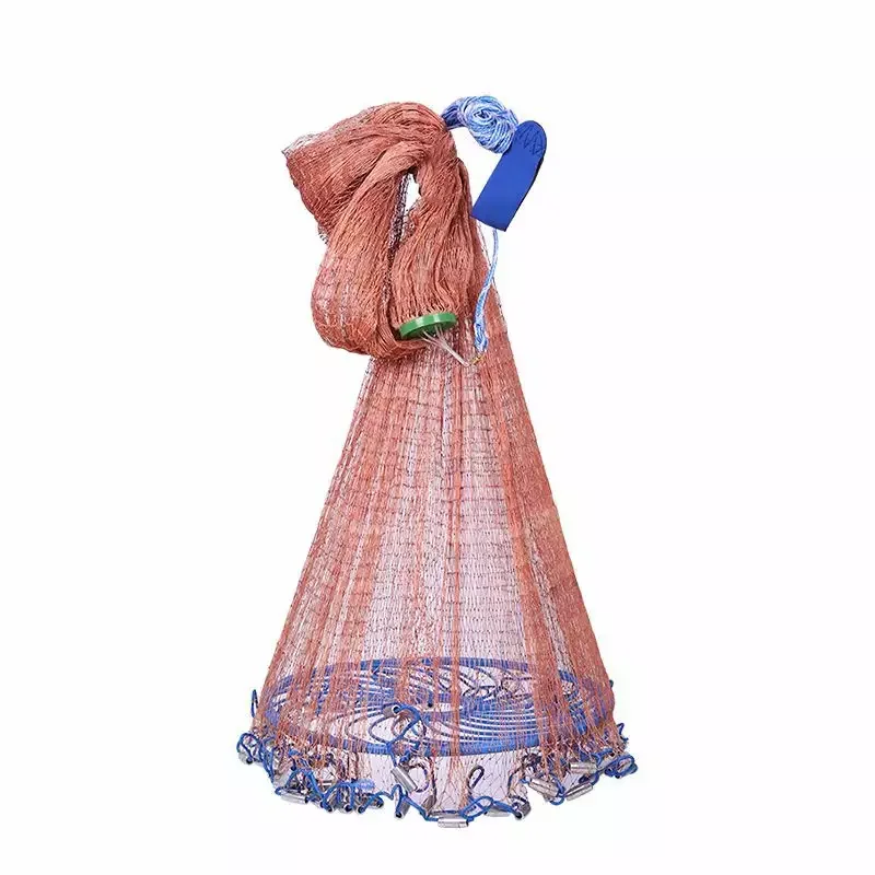 

Hot Selling Many Sizes Monofilament Nylon Hand Cast Fishing Net PA Material with Single and Double Knots Landing Net