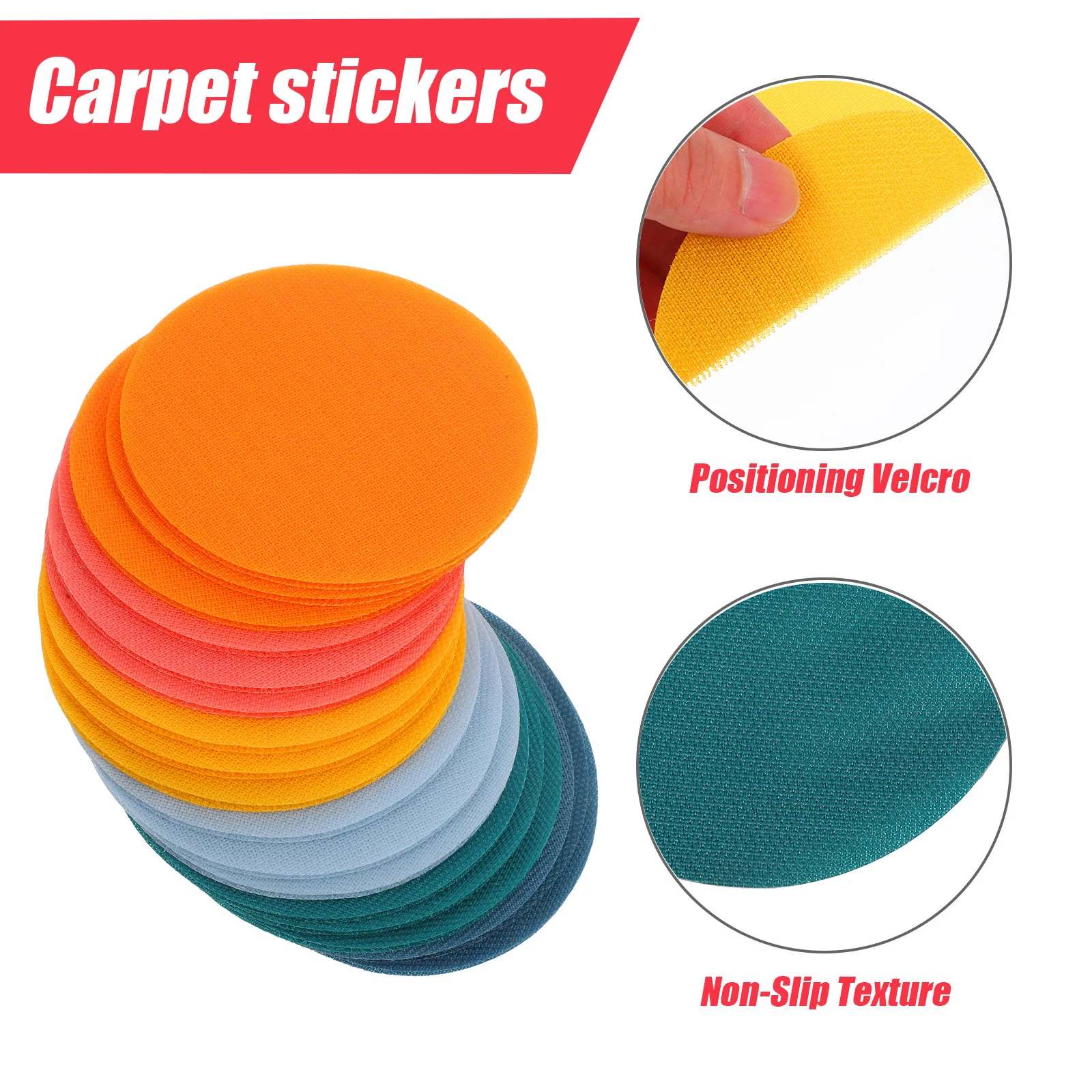 36 Stuks Klaslokaal Tapijt Spot Markers Ronde Stippen Voorschoolse Elementaire Antislip Vloerstickers Leren Spel Gereedschap Kleurrijk Tapijt