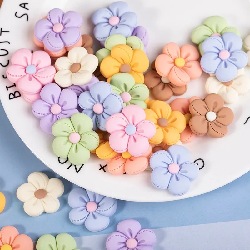 

2pcs Mini Flower Frosted Five Petal Flower Dollhouse Plant Model Resin Simulation Doll Accessories Decoration Home Decor