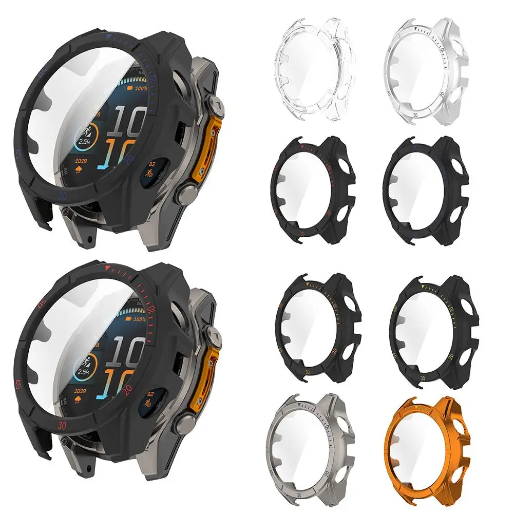 47/53mm Watch Cover For Garmin Fenix8 Band SmartWatch Frame Bezel Replacement Shell TPU Anti-Scratch Protective Cover For G K5E9