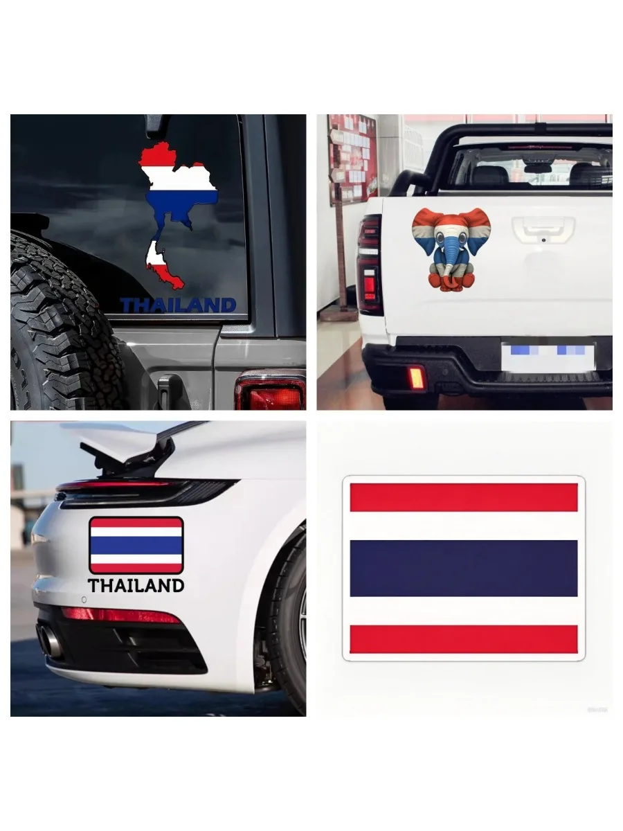 AliExpress Thai flag car Sticker Elephant Flag Map Sticker Vinyl Laptop Truck Window Moto Bicycle Glass Van Helmet Car Wall Door Decal
