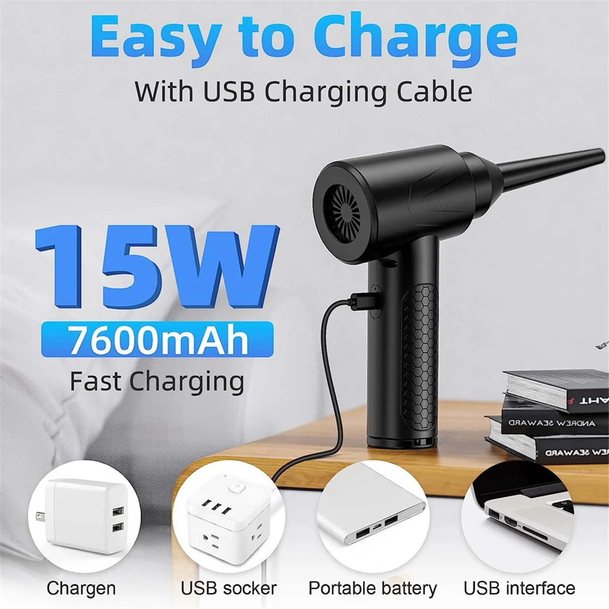 多目的電気ダスターと送風機、PC用圧縮空気クリーナー、ディープクリーニング用のエア缶の交換