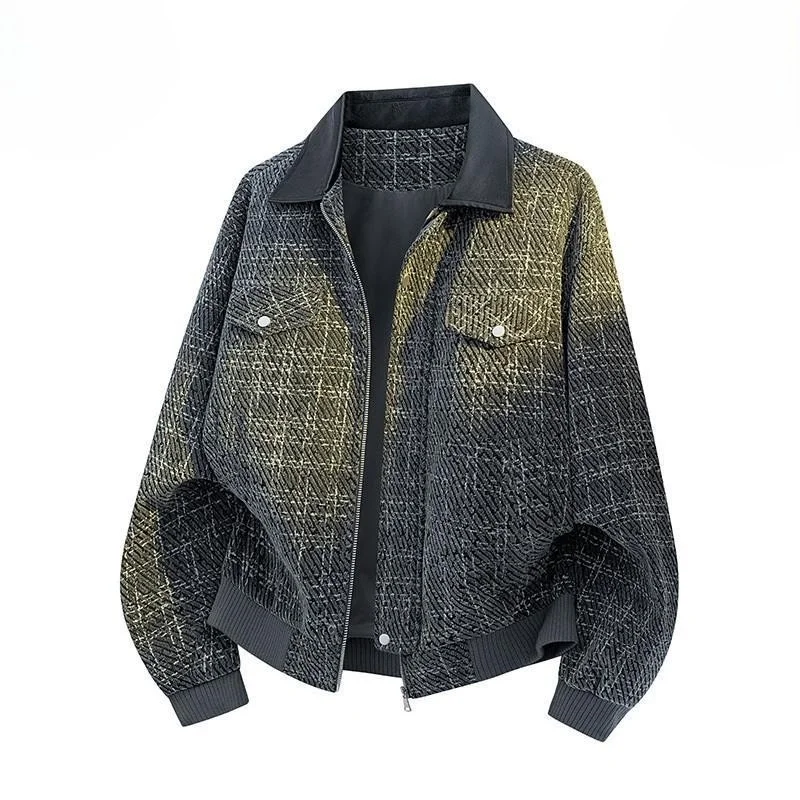 

Мужская куртка Original Casual Coats: Теплая, популярная, ирландская, асимметричная, желтая, модная, свободного кроя, для гольфа, авиации, в стиле BF