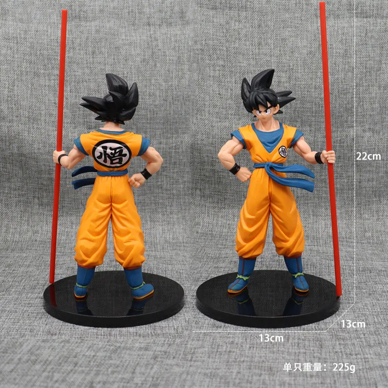 22CM Anime Dragon Ball Z Sun Wukong Stick 20th Anniversary Limited Model Vegeta Toy Gift Collection Figurka akcji PVC