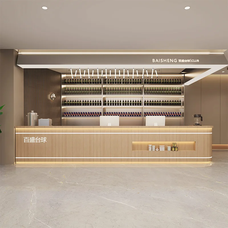 

Cash Counter Reception Desks Modern Computer Storage Beauty Drawers Aesthetic Standing Elegant Comptoir Magasin Furniture Room