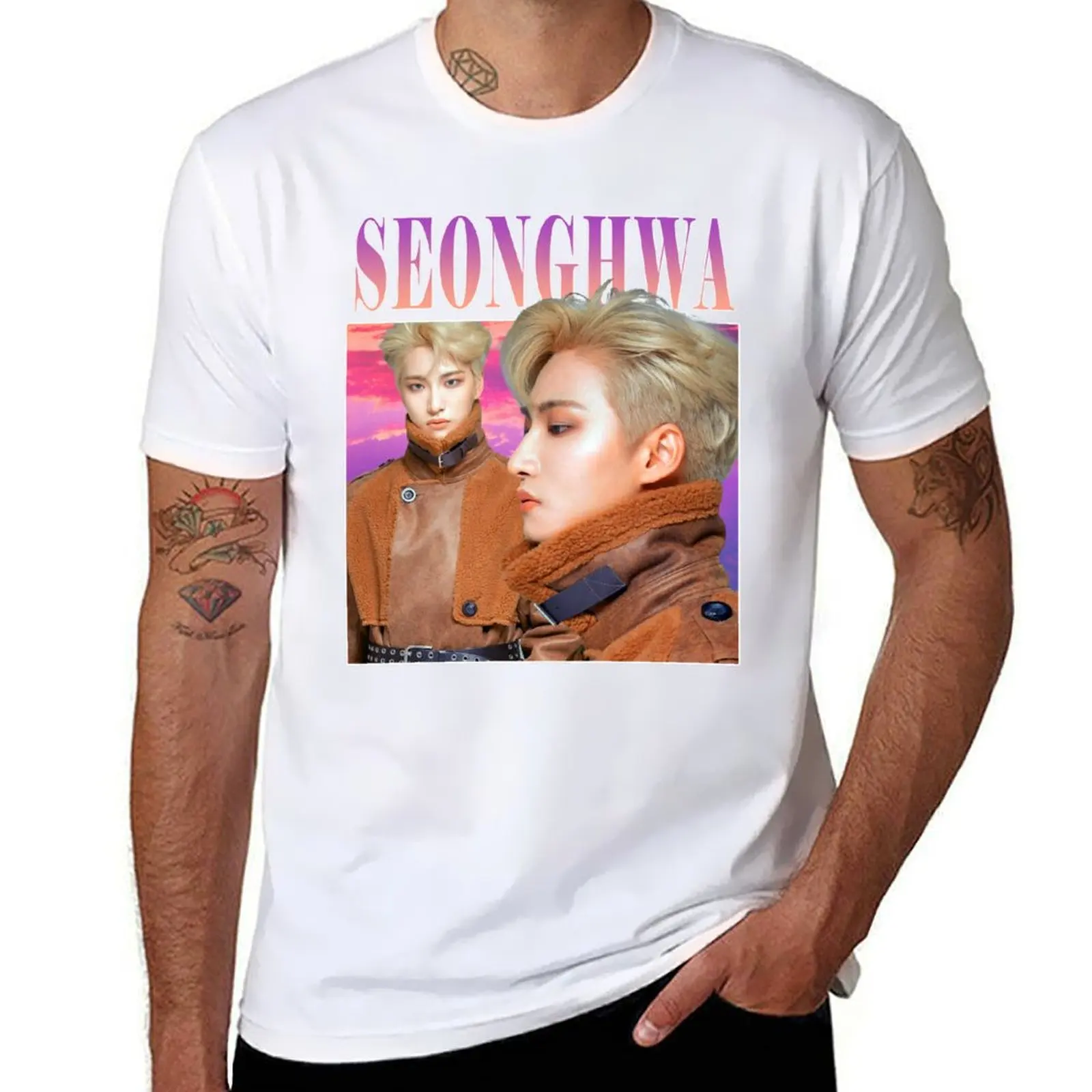 

Seonghwa ATEEZ T-Shirt man t shirt cotton cotton t shirts high quality