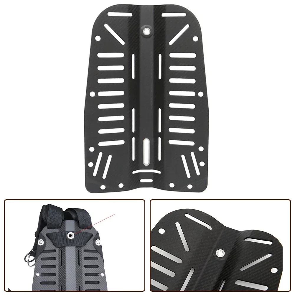 Ultralight Carbon Fiber Diving Back Plate Technical Scuba Gear With Side Mounting 1