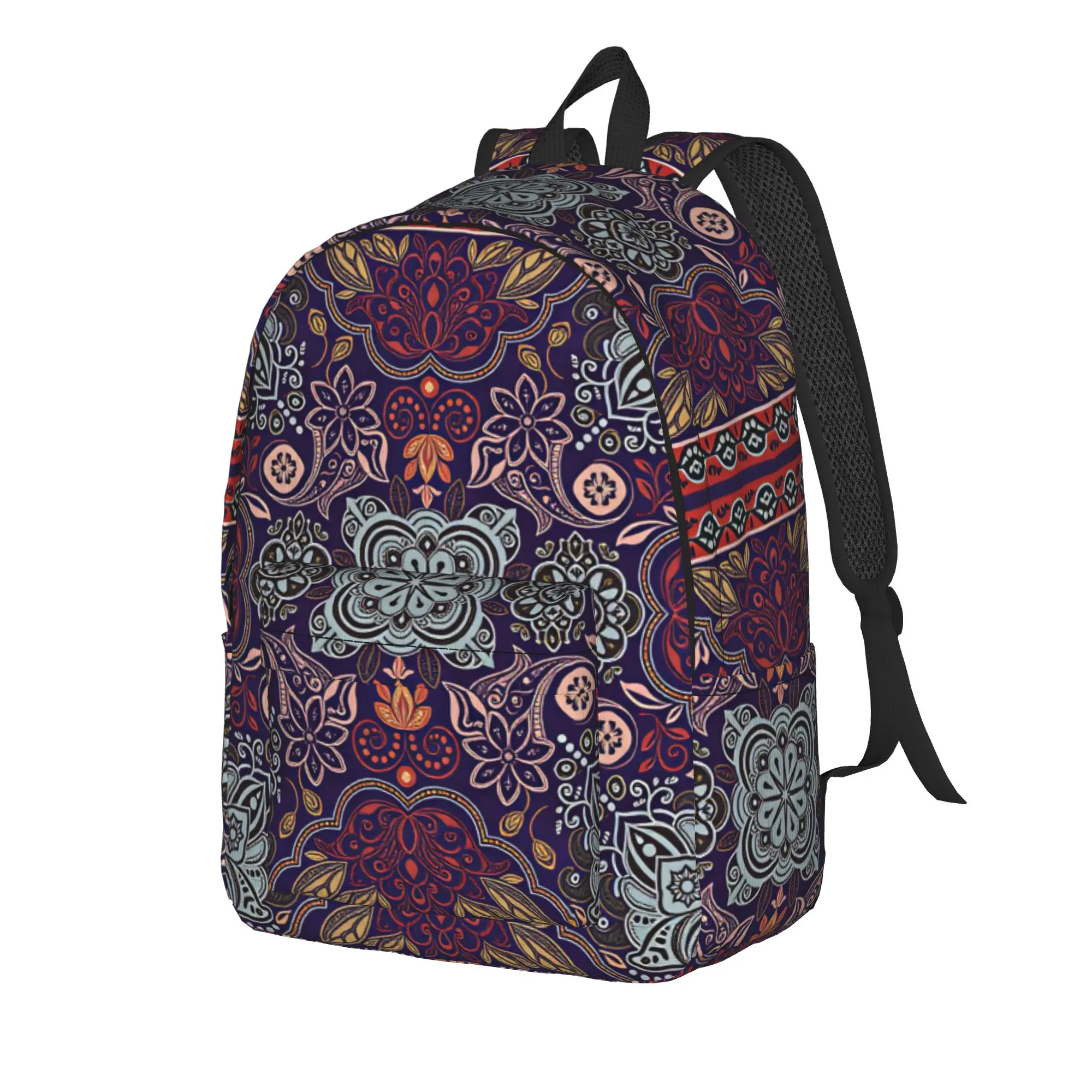 Vintage Ethnic Floral Mandala Backpack  Camping Backpacks Boy Design Big School Bags Streetwear Rucksack