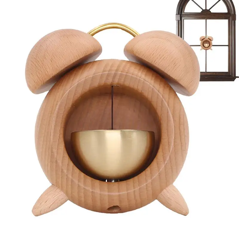 

Shopkeeper Bell Japanese Style Wood Magnetic Attach Door Chime Dopamine Creative Magnetic Doorbell Round Wooden Bell for home