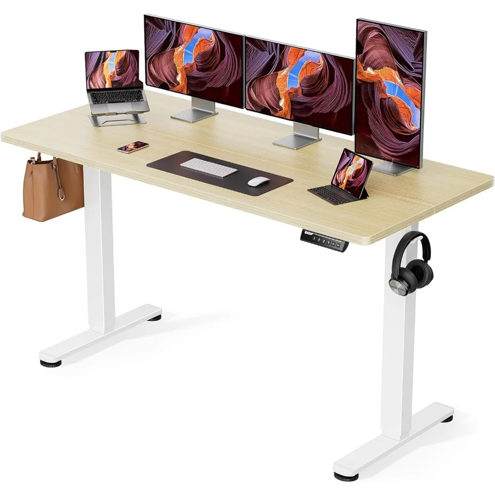 

Height Adjustable Electric Standing Desk, 63x 28 Inches Sit Stand up Desk, Large Memory Computer