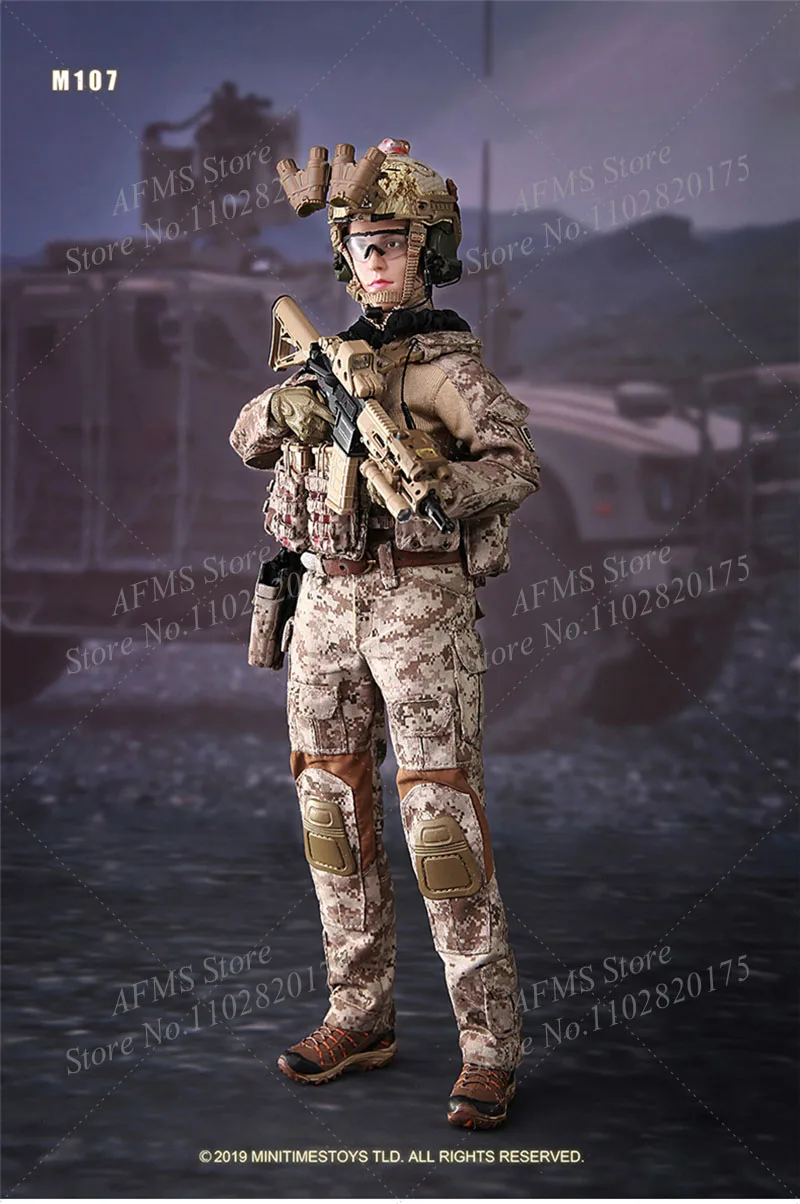 Collectible US SEAL Navy Special Force Military Dolls, Mini Times Brinquedos, Mulher Soldado Action Figure, M017, 1/6 Escala, 12"