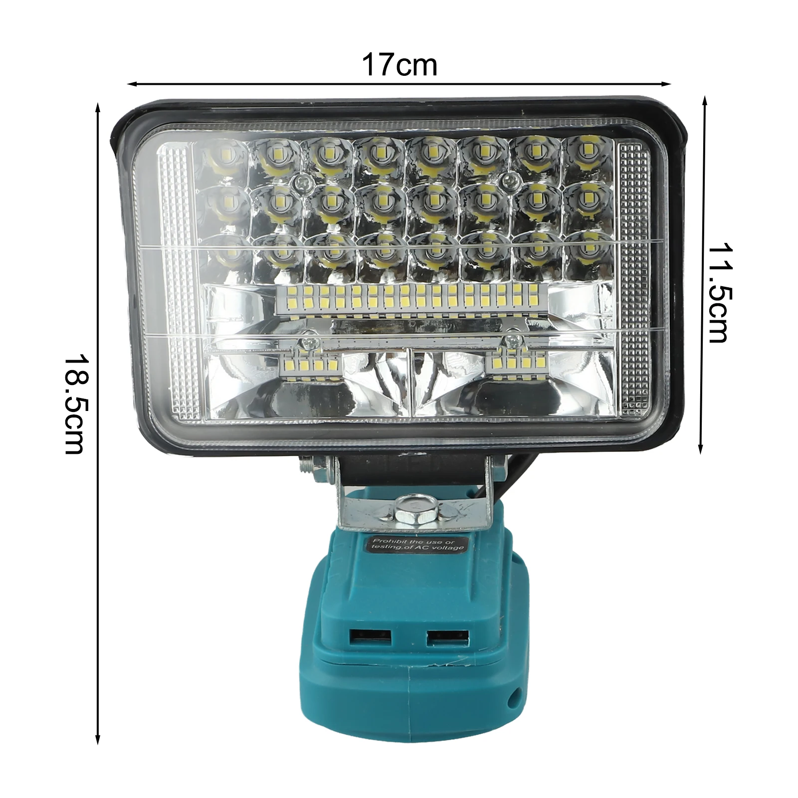 

Перезаряжаемый беспроводной светодиодный рабочий фонарь с двумя портами USB, предназначенный для батареи 18 В, совместимый с различными заданиями