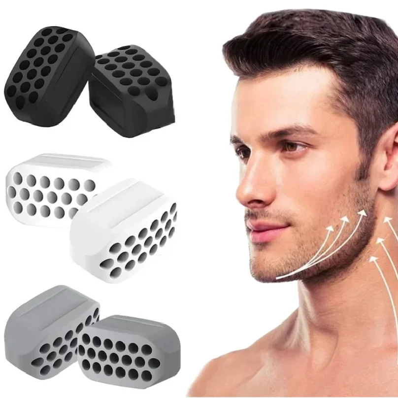 

1/2Pcs Large Jaw Exerciser Fitness Jawline Muscle Training Double Chin Reducer Neck Face Slimming Mouth Jawliner Silicone Chew