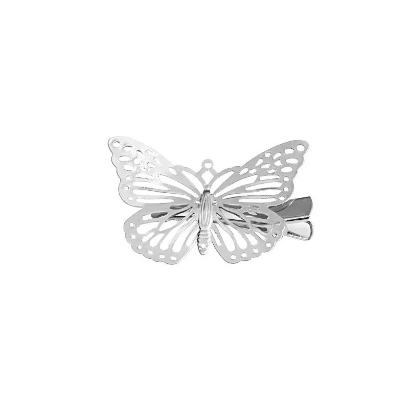 Women\'s fashion hair accessories hollow butterfly two-tone hair clip girls have every match