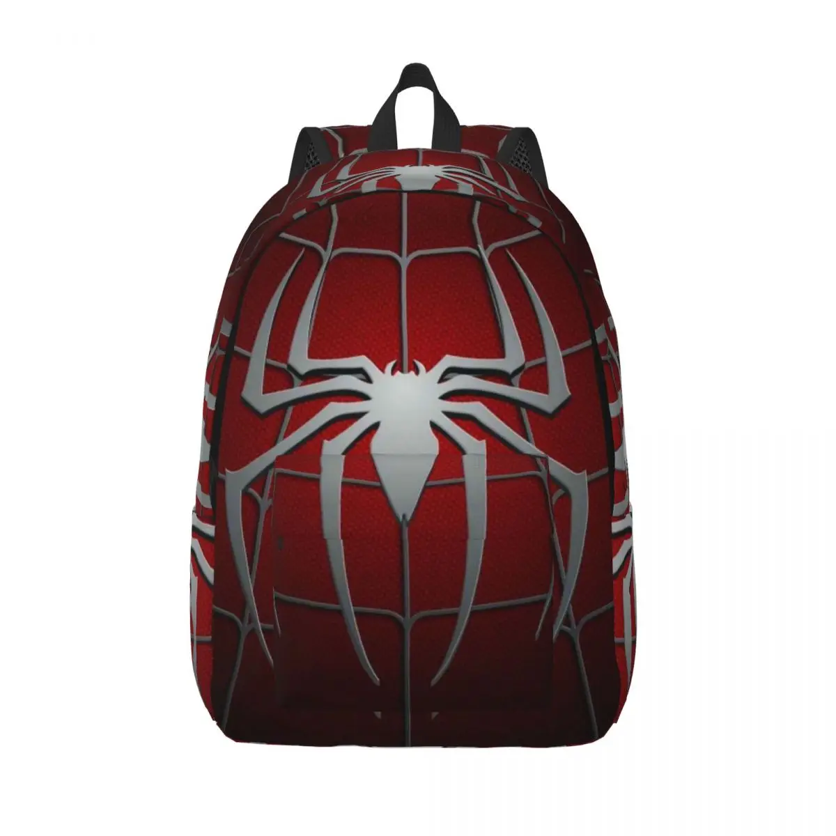 Custom Red Spider Web Canvas Backpack for Men Women School College Students Bookbag Fits 15 Inch Laptop Bags