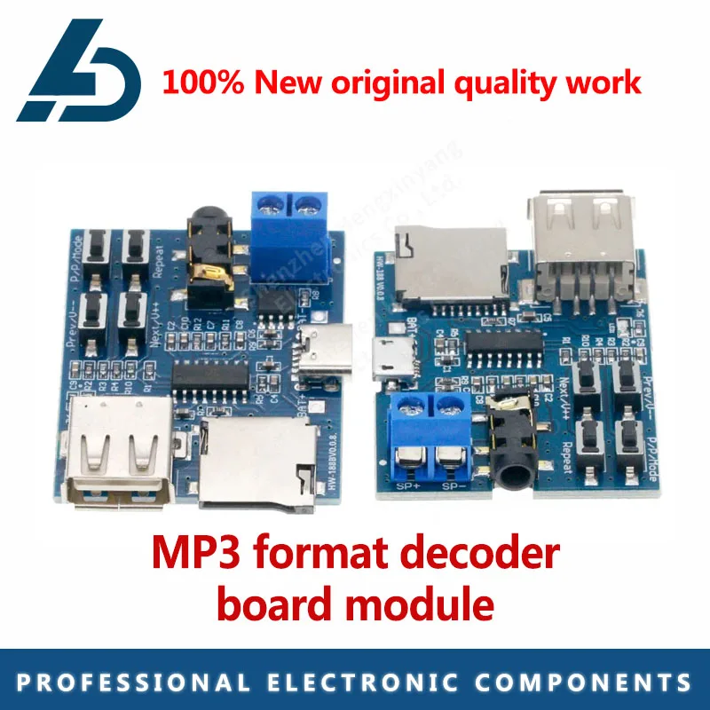 TF card U disk MP3 Format decoder board module amplifier decoding audio Player