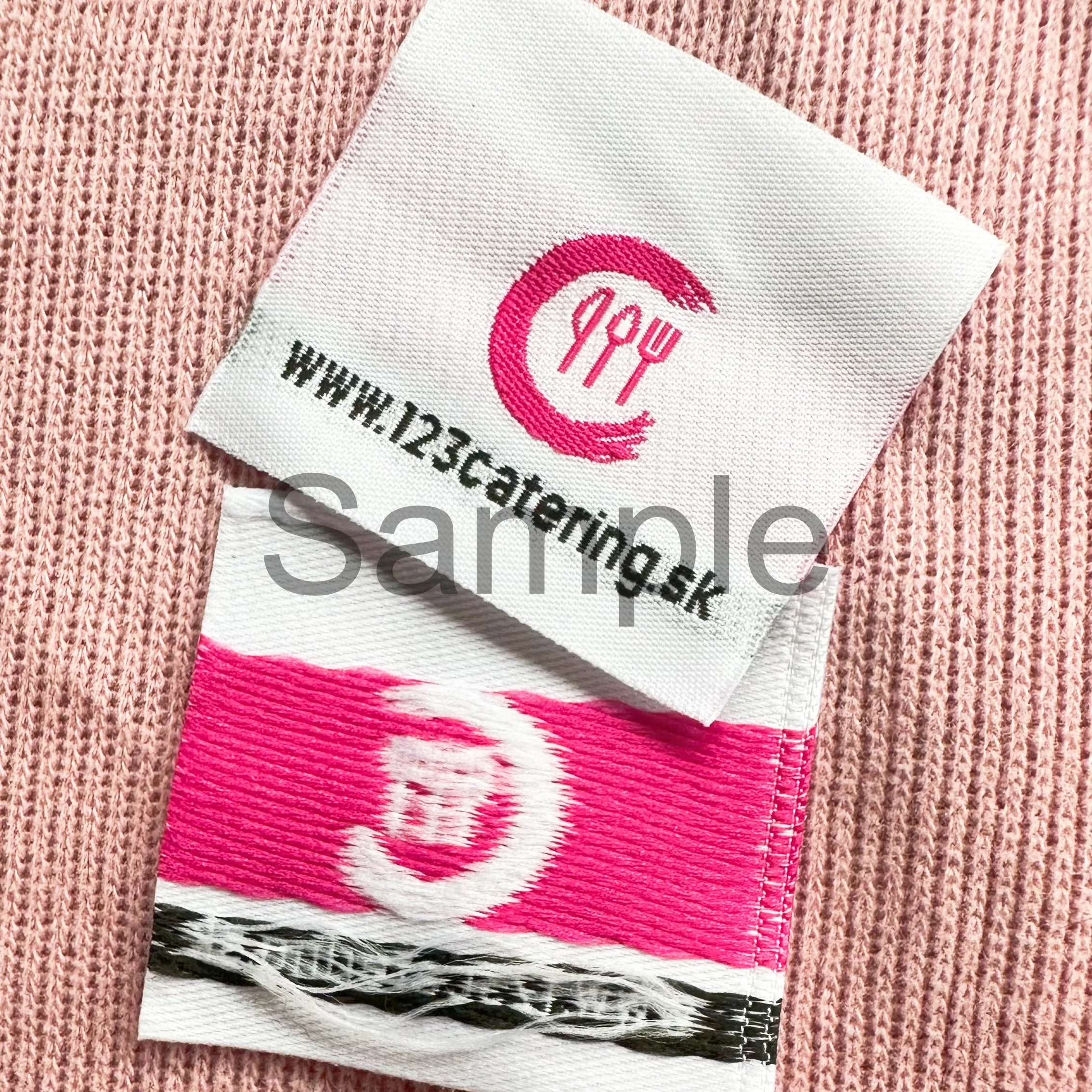 Custom Garment Tag For Clothing Shoes Personalized Logo Washable Woven Label Sewing Accessories 24040901